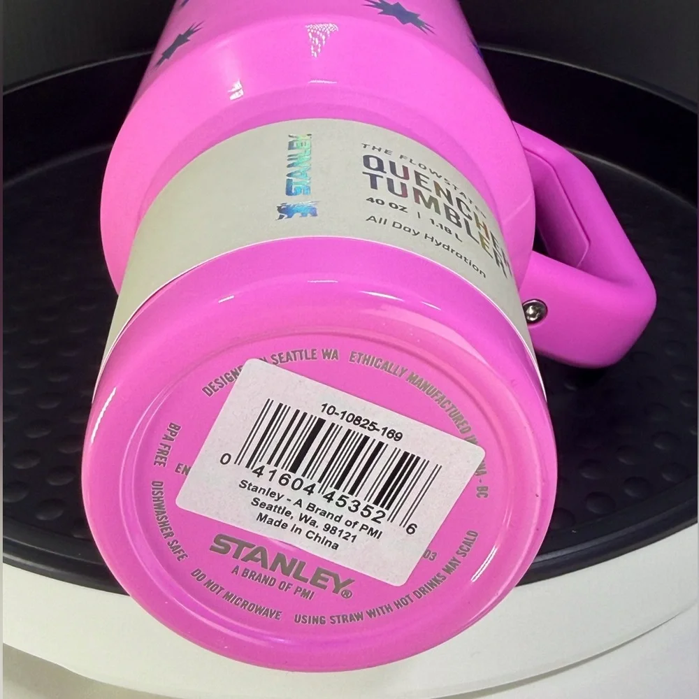 Stanley 40 Oz H2.0 Flowstate Quencher Tumbler Popsicle Pink Starburst - Picture 8 of 9